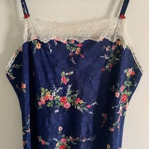Navy Blue Floral slip